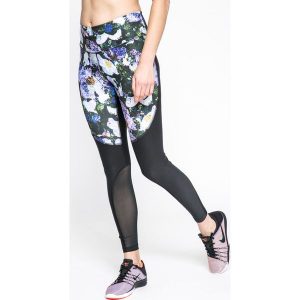 Nike - Legginsy. Szare legginsy marki Nike, z dzianiny. W wyprzedaży za 119,90 zł.