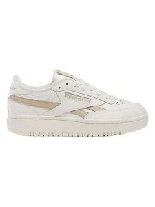 Reebok Skórzane sneakersy "Club C Double Revenge" w kolorze biało-beżowym rozmiar: 36. Białe trampki Reebok, bez wzorów, z materiału, bez zapięcia. Za 217,99 zł.
