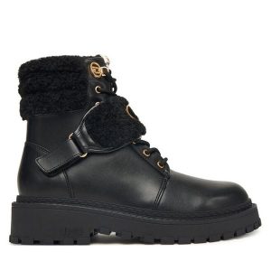 Trzewiki Liu Jo. Czarne botki Liu Jo, bez wzorów, bez obcasa, na płaskiej podeszwie, bez zapięcia. Za 599,99 zł.