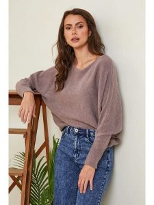 Joséfine Sweter "Hajos" w kolorze brązowym rozmiar: XL. Brązowe swetry oversize Joséfine, xl, bez wzorów, z kaszmiru, bez ramiączek. Za 152,99 zł.