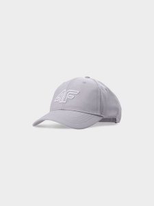 4F Czapka z daszkiem strapback uniseks - szara S/M. Szare czapki 4f, bez wzorów, z syntetyku, sportowe. W wyprzedaży za 29,99 zł.