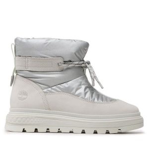 Śniegowce Timberland. Białe buty zimowe Timberland, bez obcasa, bez zapięcia. Za 899,99 zł.