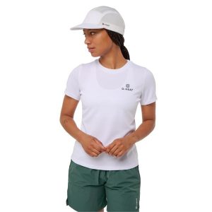 Damski T-shirt Chłodzący z Ochroną UV JadeCool. Białe t-shirty G-HEAT, bez wzorów, bez kołnierzyka, bez ramiączek. Za 152,66 zł.