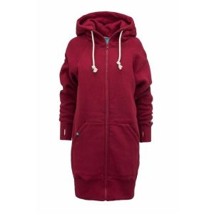 Bluza sportowa rozpinana z kapturem damska DEEP TRIP Luzak. Czerwone bluzy DEEP TRIP, xs, bez wzorów, z kapturem. Za 389,00 zł.